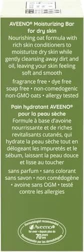 Aveeno Moisturizing Bar for Dry Skin 3.5oz Pack of 3 | Gentle, Fragrance-Free thumbnail 4