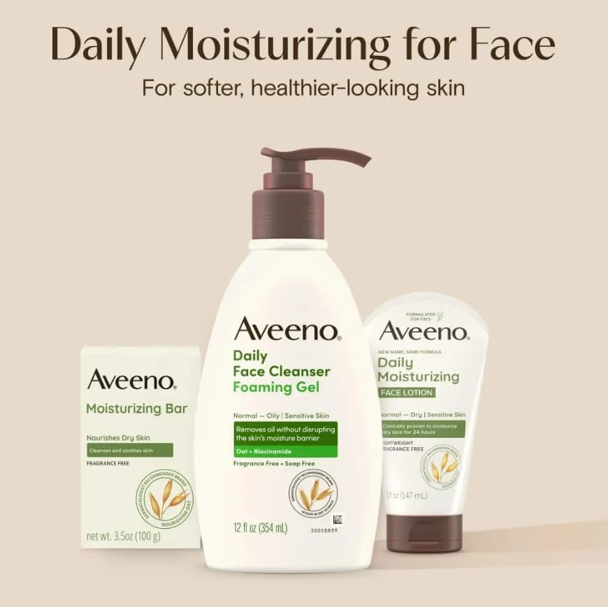 Aveeno Moisturizing Bar for Dry Skin 3.5oz Pack of 3 | Gentle, Fragrance-Free thumbnail 9