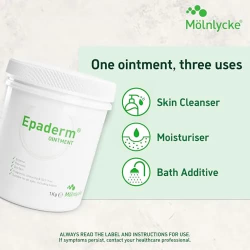 Epaderm Ointment 1000g | Fragrance-Free Moisturizer for Dry Skin, Suitable for All Ages thumbnail 3