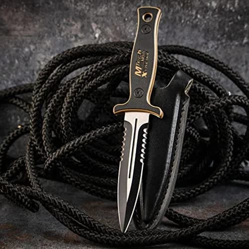MTech USA Xtreme Fixed Blade Knife 9" | Partially Serrated, Full Tang, Tactical thumbnail 2