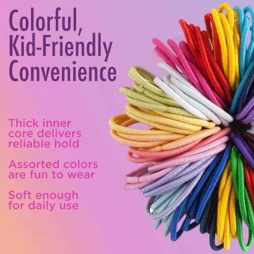 Goody Ouchless Elastics 2mm (72 Count) | Gentle Hold for Fine Hair thumbnail 5