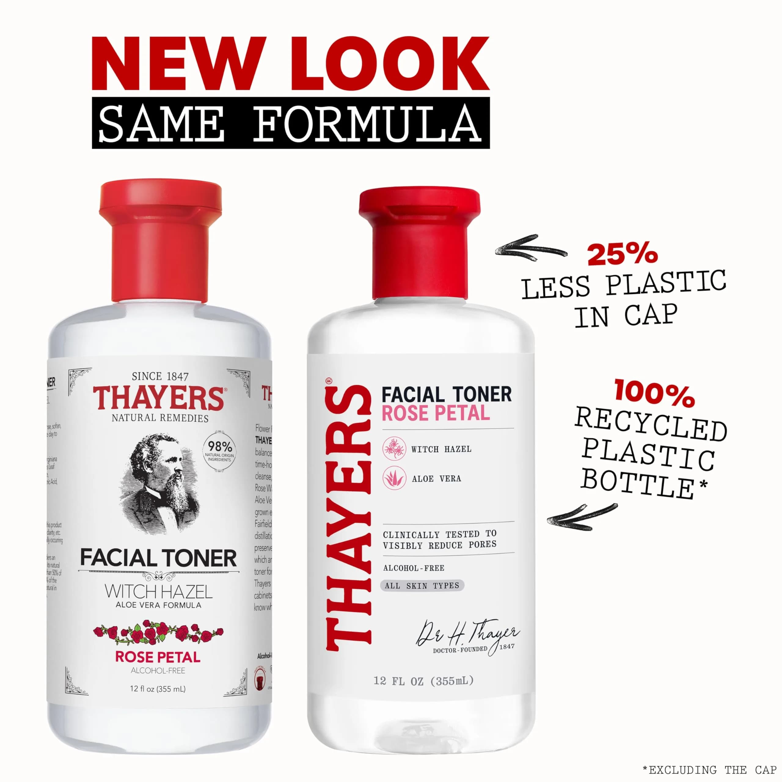 THAYERS Alcohol-Free Rose Petal Witch Hazel Facial Toner with Aloe Vera, 355ml - view 2