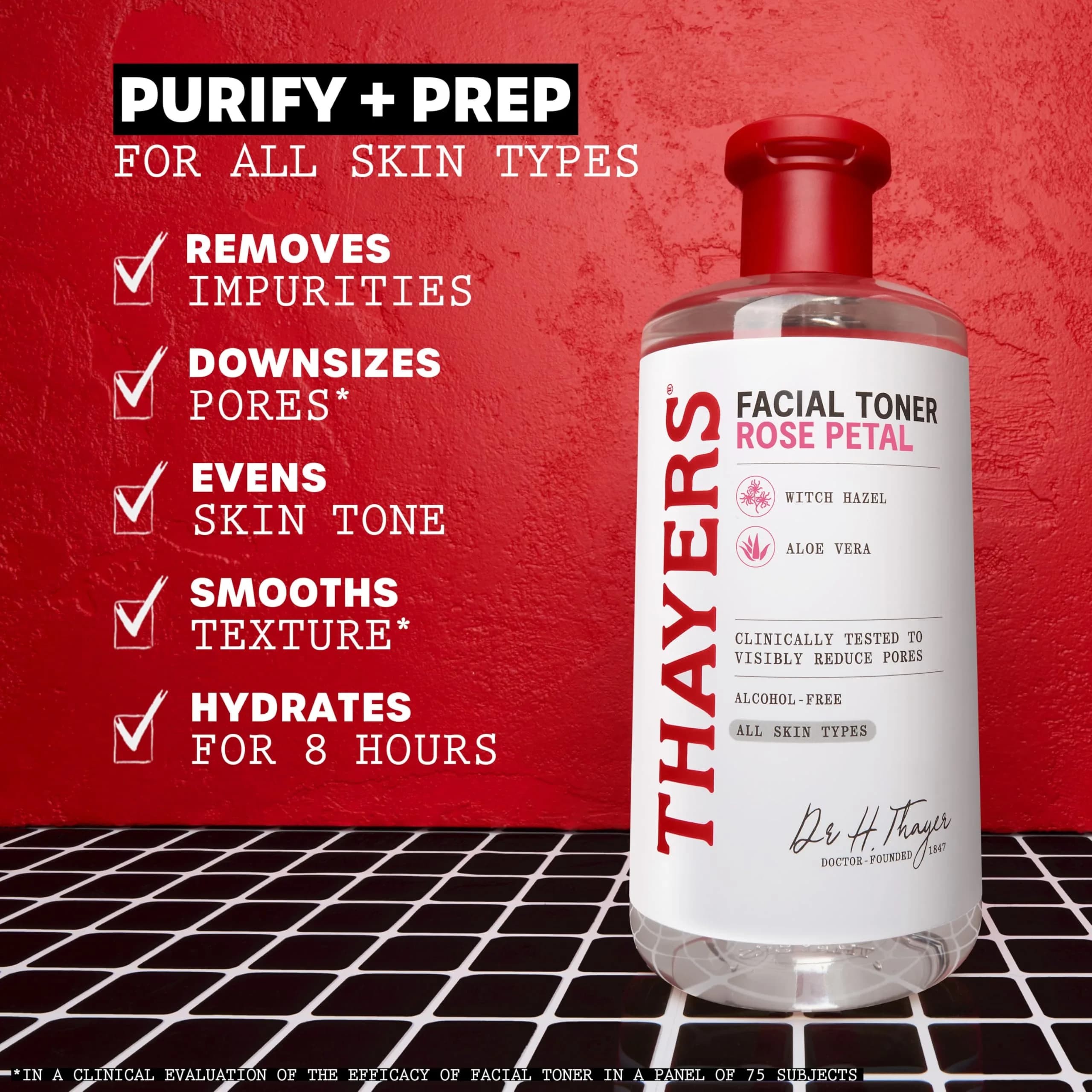 THAYERS Alcohol-Free Rose Petal Witch Hazel Facial Toner with Aloe Vera, 355ml - view 3