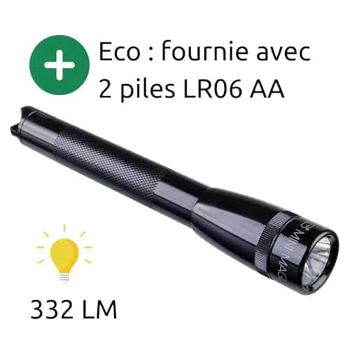Maglite Mini PRO+ LED 2-Cell AA Flashlight with Holster, Black | 351 Lumens, 167.8mm (6.6 inches) thumbnail 5