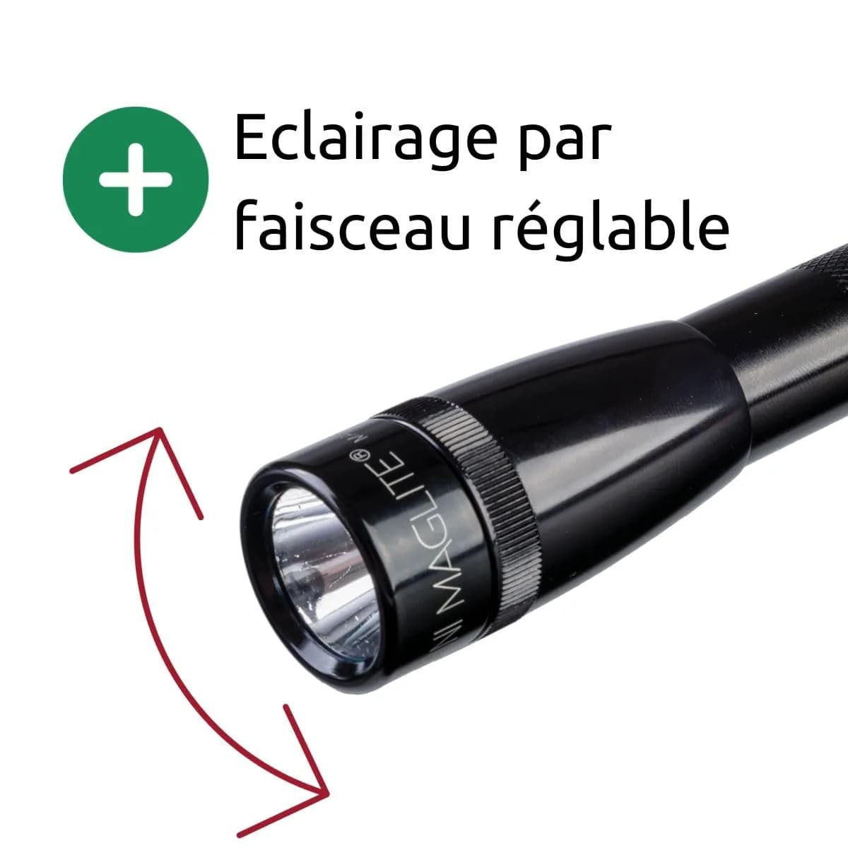 Maglite Mini PRO+ LED 2-Cell AA Flashlight with Holster, Black | 351 Lumens, 167.8mm (6.6 inches) - view 3