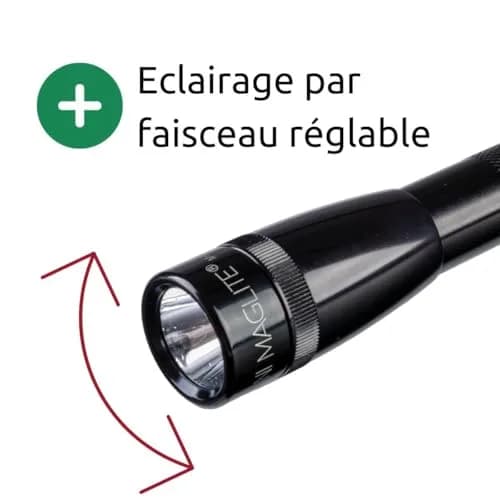 Maglite Mini PRO+ LED 2-Cell AA Flashlight with Holster, Black | 351 Lumens, 167.8mm (6.6 inches) thumbnail 3