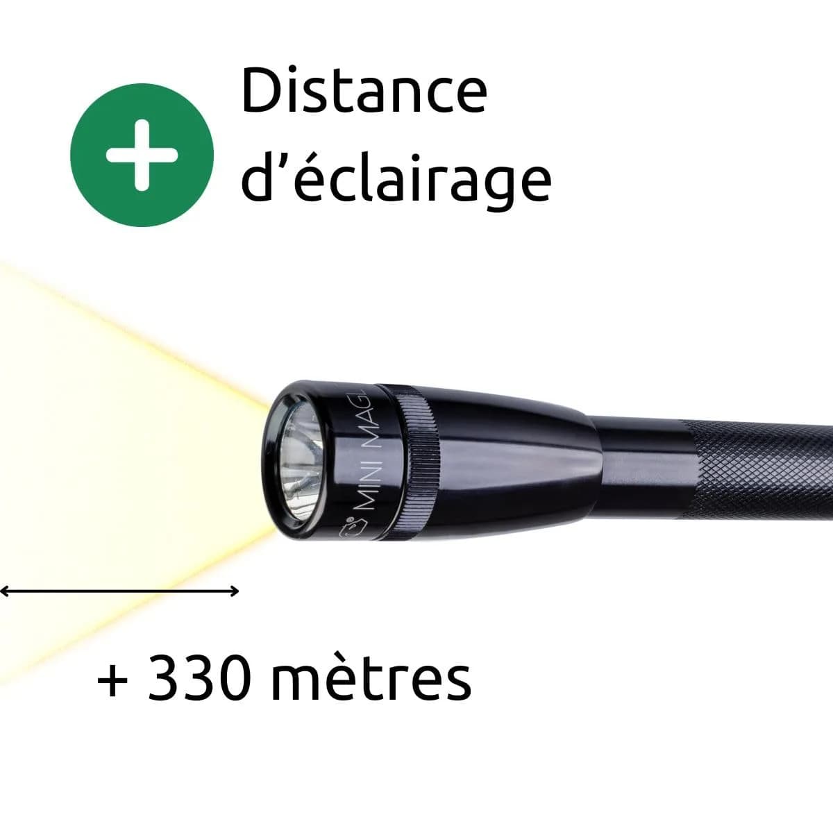 Maglite Mini PRO+ LED 2-Cell AA Flashlight with Holster, Black | 351 Lumens, 167.8mm (6.6 inches) - view 4