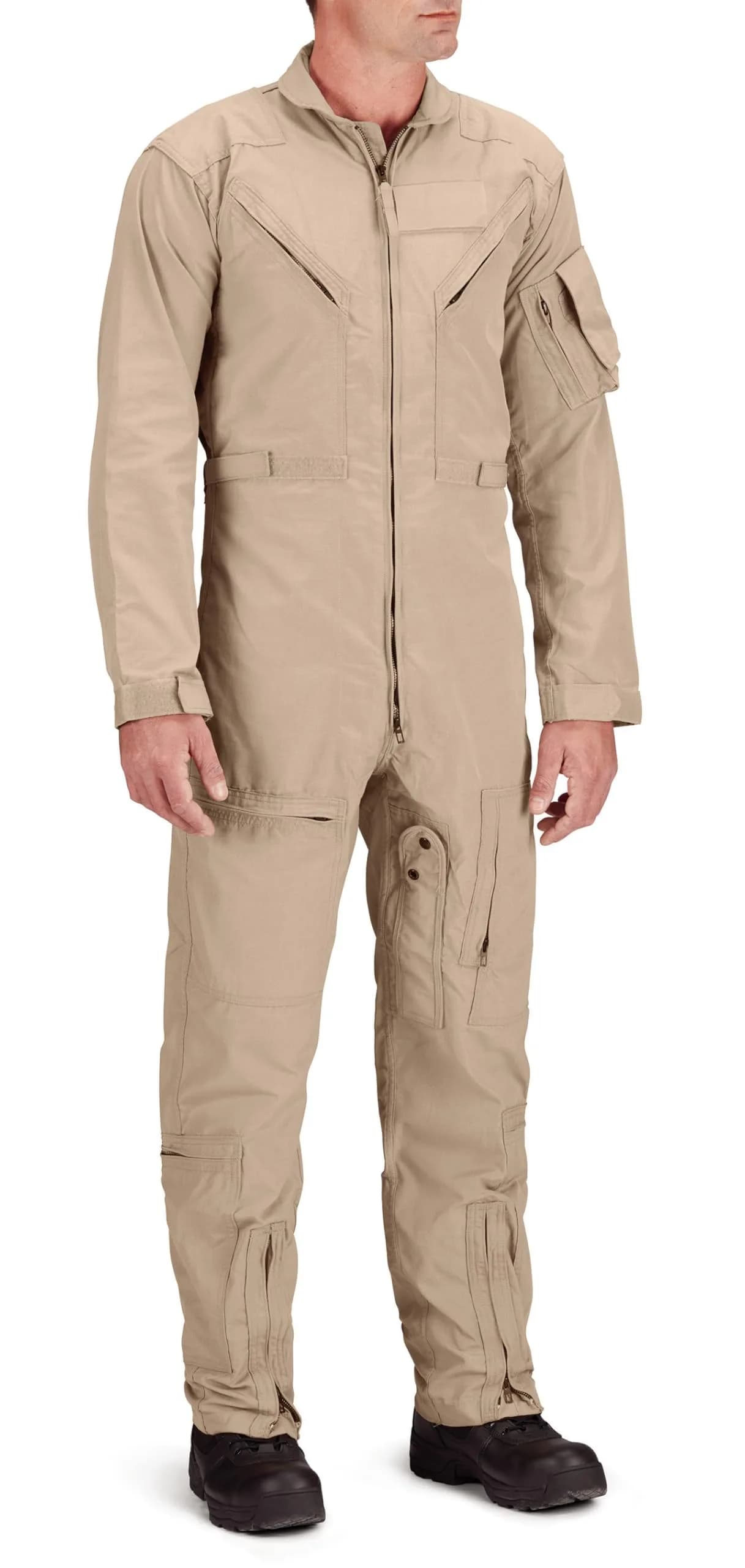 Propper Men's CWU 27/P Nomex Flight Suit, AF Tan, 36 Short | Flame-Resistant Military-Grade Coverall — Af Tan