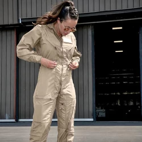 Propper Men's CWU 27/P Nomex Flight Suit, AF Tan, 36 Short | Flame-Resistant Military-Grade Coverall thumbnail 5