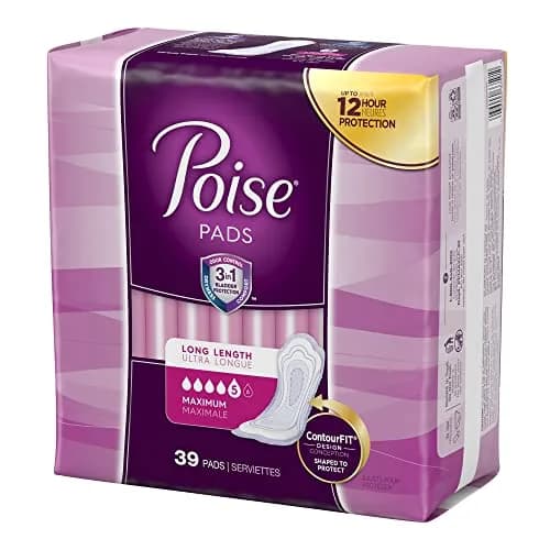 Poise Incontinence Pads Maximum Absorbency Long 156 Count (Pack of 4) | Trusted 3-in-1 Protection for Women thumbnail 2
