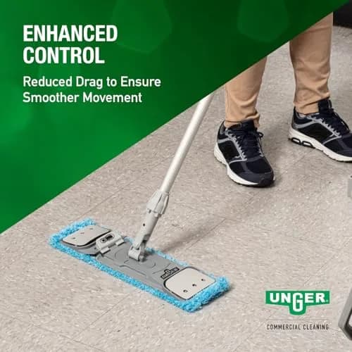Unger SmartColor MicroMop 15.0 Blue 16" Microfiber Mop Pad | Heavy-Duty Cleaning for Grout Lines thumbnail 2