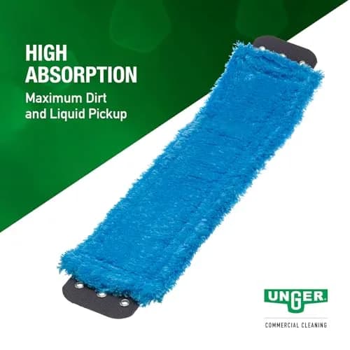 Unger SmartColor MicroMop 15.0 Blue 16" Microfiber Mop Pad | Heavy-Duty Cleaning for Grout Lines thumbnail 3