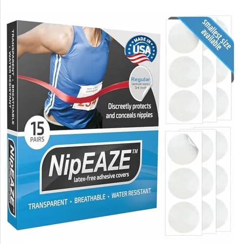 NipEaze Original Sports Nipple Covers - 30 Pcs (15 Pairs) | Patented Anti-Chafe Protection thumbnail 1