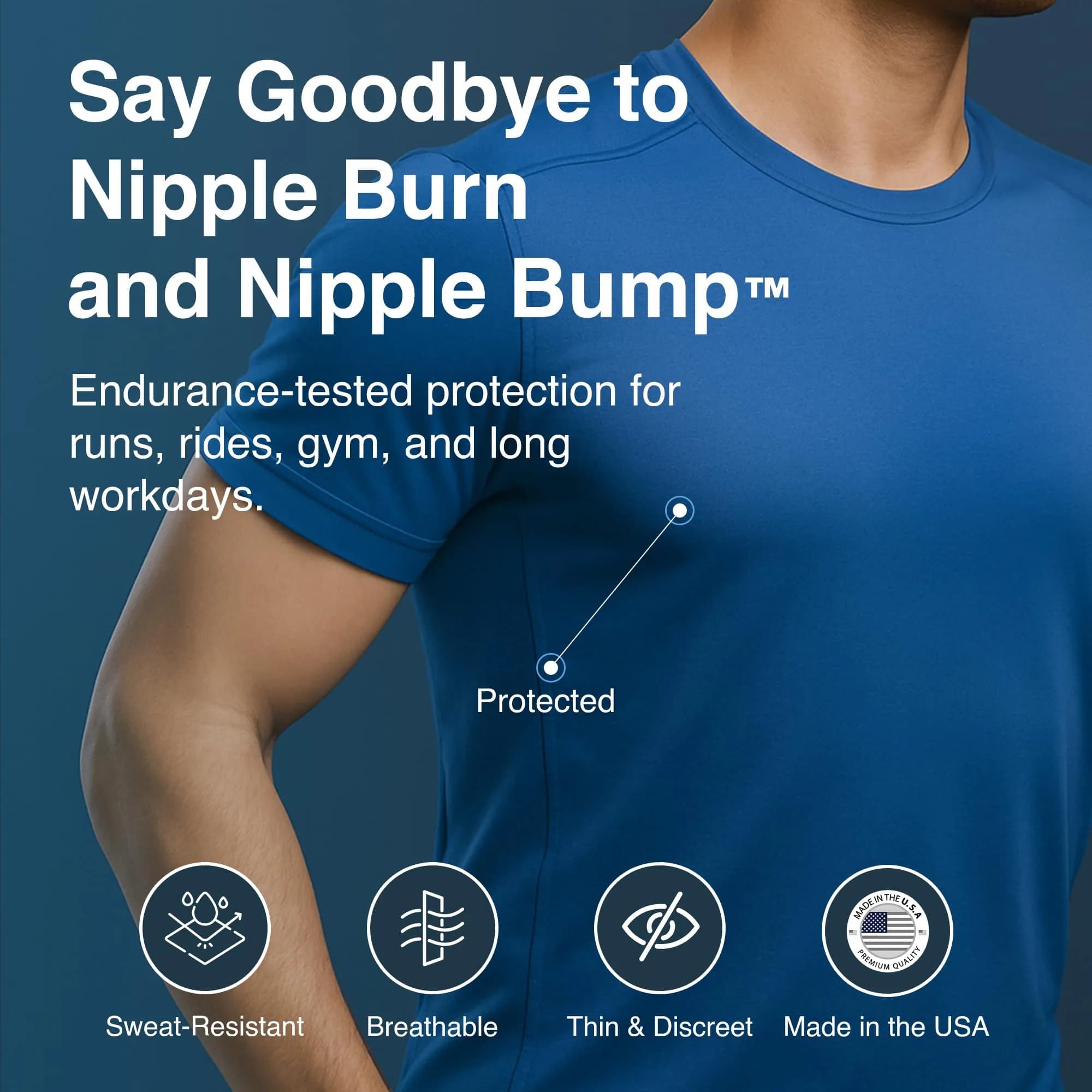 NipEaze Original Sports Nipple Covers - 30 Pcs (15 Pairs) | Patented Anti-Chafe Protection - view 2