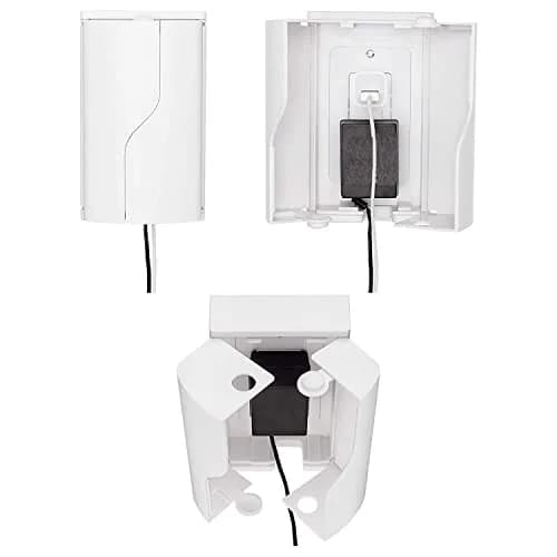 Safety Innovations Twin Door Baby Safety Outlet Cover Box for Outlets | Extra Large Interior Space, Childproof Design, Easy Install thumbnail 1