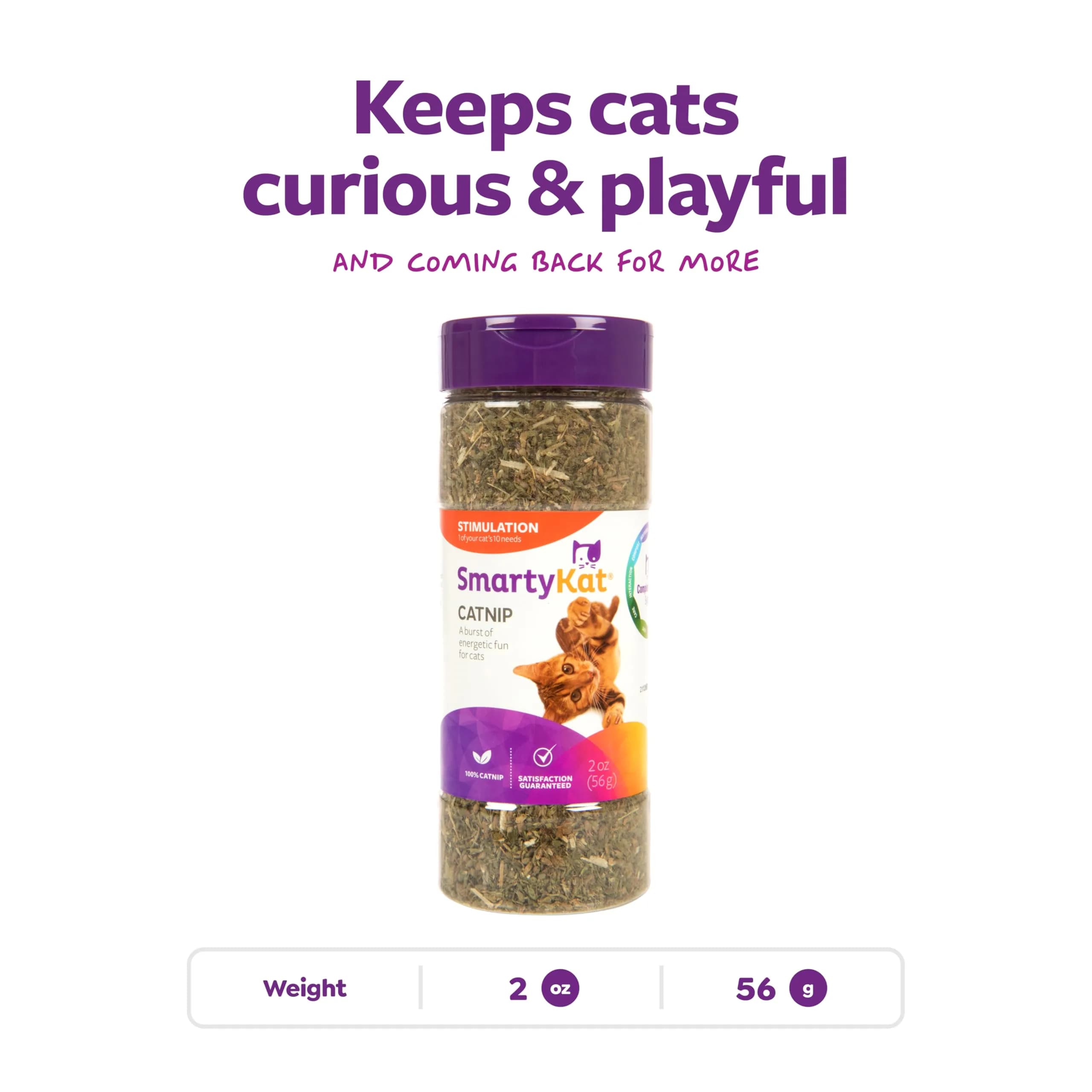 SmartyKat Natural Pure & Potent Catnip Attractant 2 oz (56.7 g) | Stimulating Training Aid for Cats & Kittens - view 3