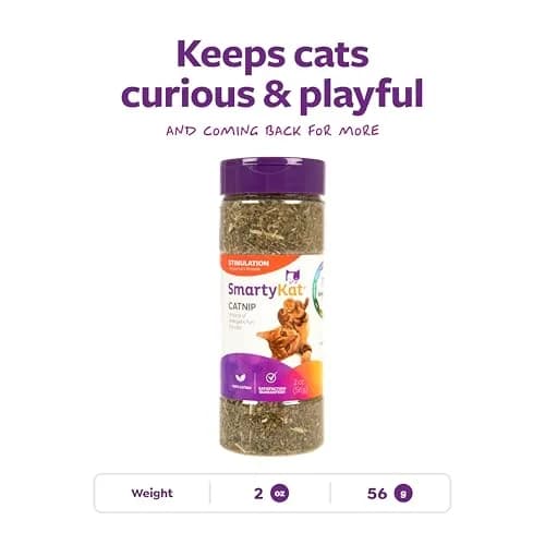 SmartyKat Natural Pure & Potent Catnip Attractant 2 oz (56.7 g) | Stimulating Training Aid for Cats & Kittens thumbnail 3