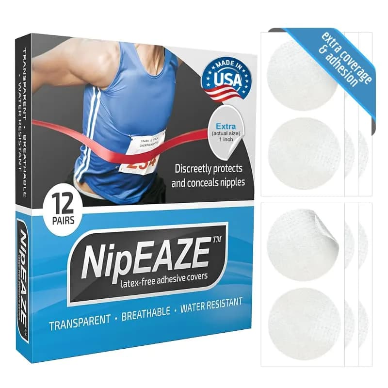NipEaze Original Sports Nipple Covers for Men & Women, Extra 1" (24 Pcs) | Anti-Chafing Protection for Athletes - main product image