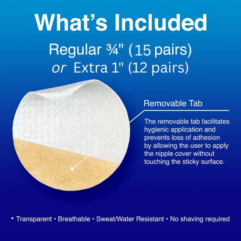 NipEaze Original Sports Nipple Covers for Men & Women, Extra 1" (24 Pcs) | Anti-Chafing Protection for Athletes - view 7