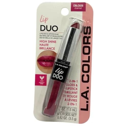 L.A. COLORS Lip Gloss & Lipstick Duo, Charmed, 29.57ml (1 Fl Oz) | Natural Color & High Shine thumbnail 1