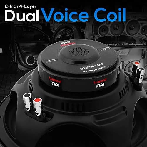 Pyle 10" Car Audio Subwoofer 1000 Watt | High Power Bass & 4 Ohm Impedance thumbnail 3