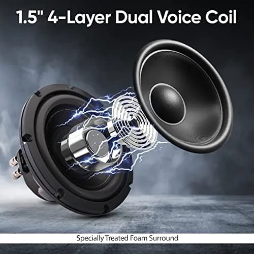Pyle 8" Car Subwoofer Speaker - 800 Watt Dual 4 Ohm Voice Coil, 400W RMS, 2.27 kg (5 lb) | Powerful Vehicle Audio Bass Woofer thumbnail 6