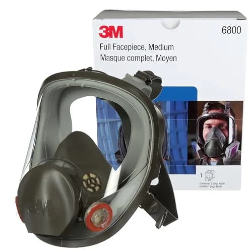 3M Full Facepiece Reusable Respirator 6800 | NIOSH Approved, Medium Fit, Large Lens, Silicone Seal thumbnail 1