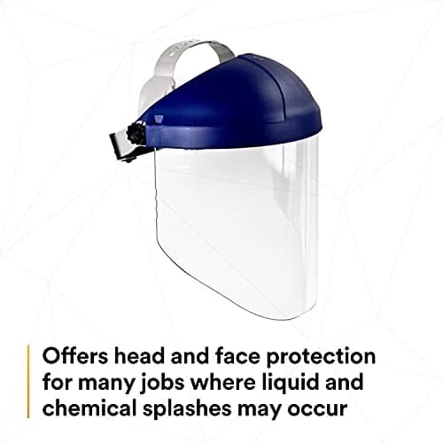 3M H8A Ratchet Headgear and Clear Polycarbonate Faceshield Safety System | Adjustable Impact Protection thumbnail 3