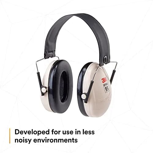 3M PELTOR Optime 95 Folding Earmuffs, Beige/Black | 21 dB NRR, Over-the-Head, Stainless Steel Headband thumbnail 4