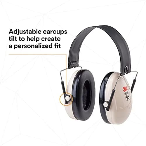 3M PELTOR Optime 95 Folding Earmuffs, Beige/Black | 21 dB NRR, Over-the-Head, Stainless Steel Headband thumbnail 5