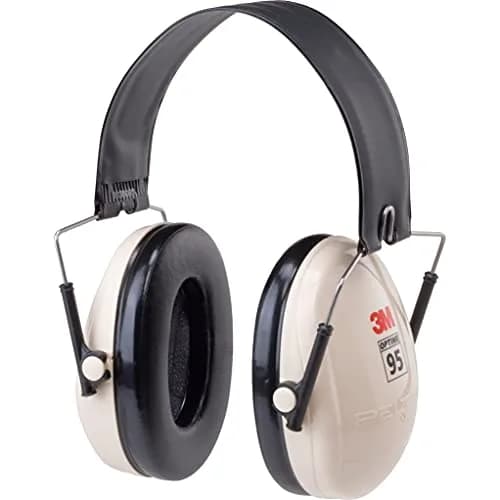 3M PELTOR Optime 95 Folding Earmuffs, Beige/Black | 21 dB NRR, Over-the-Head, Stainless Steel Headband thumbnail 1