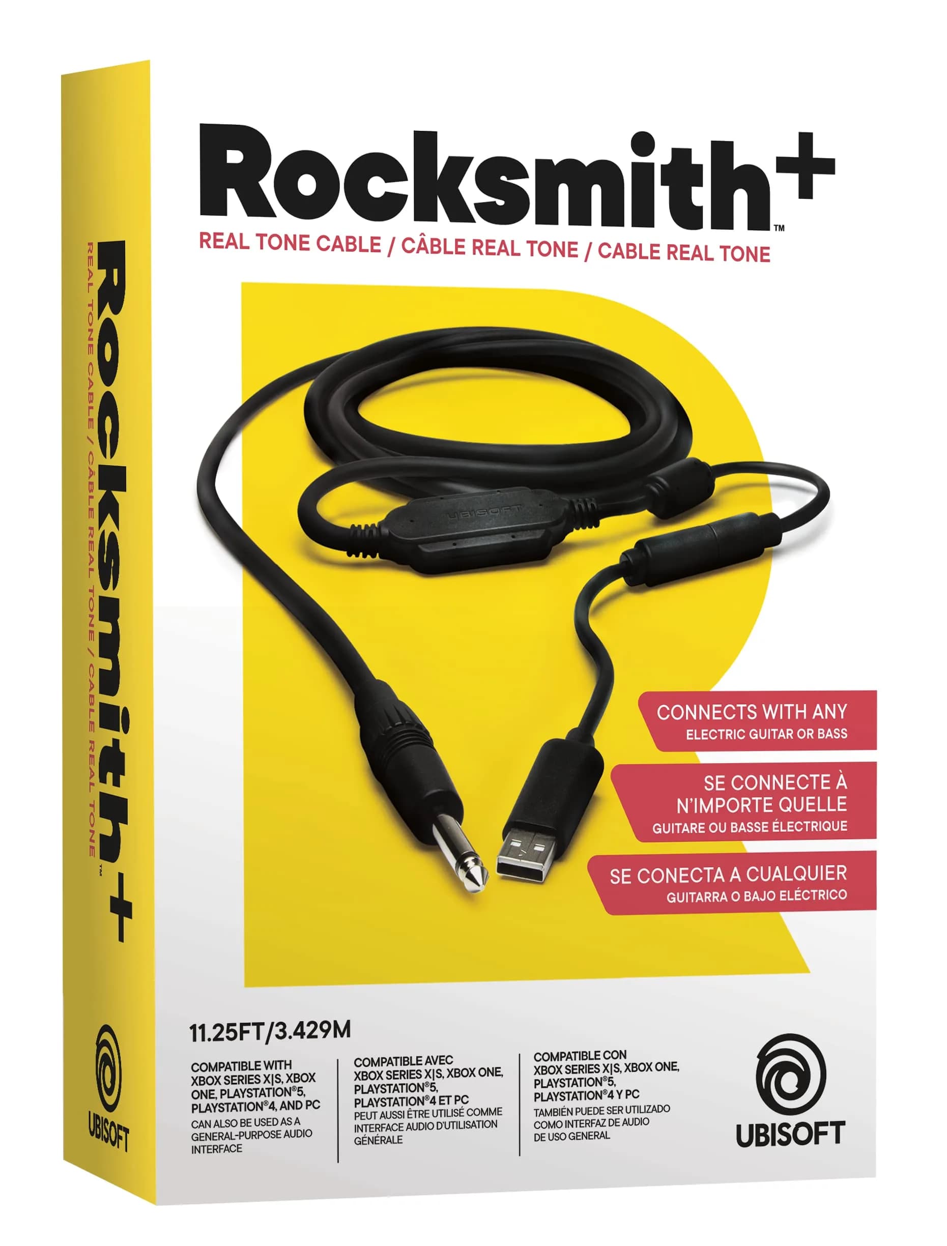 Ubisoft Rocksmith Real Tone Cable | Connect Guitar to PC, PS4, Xbox | 3.43m (11.25ft) - main product image