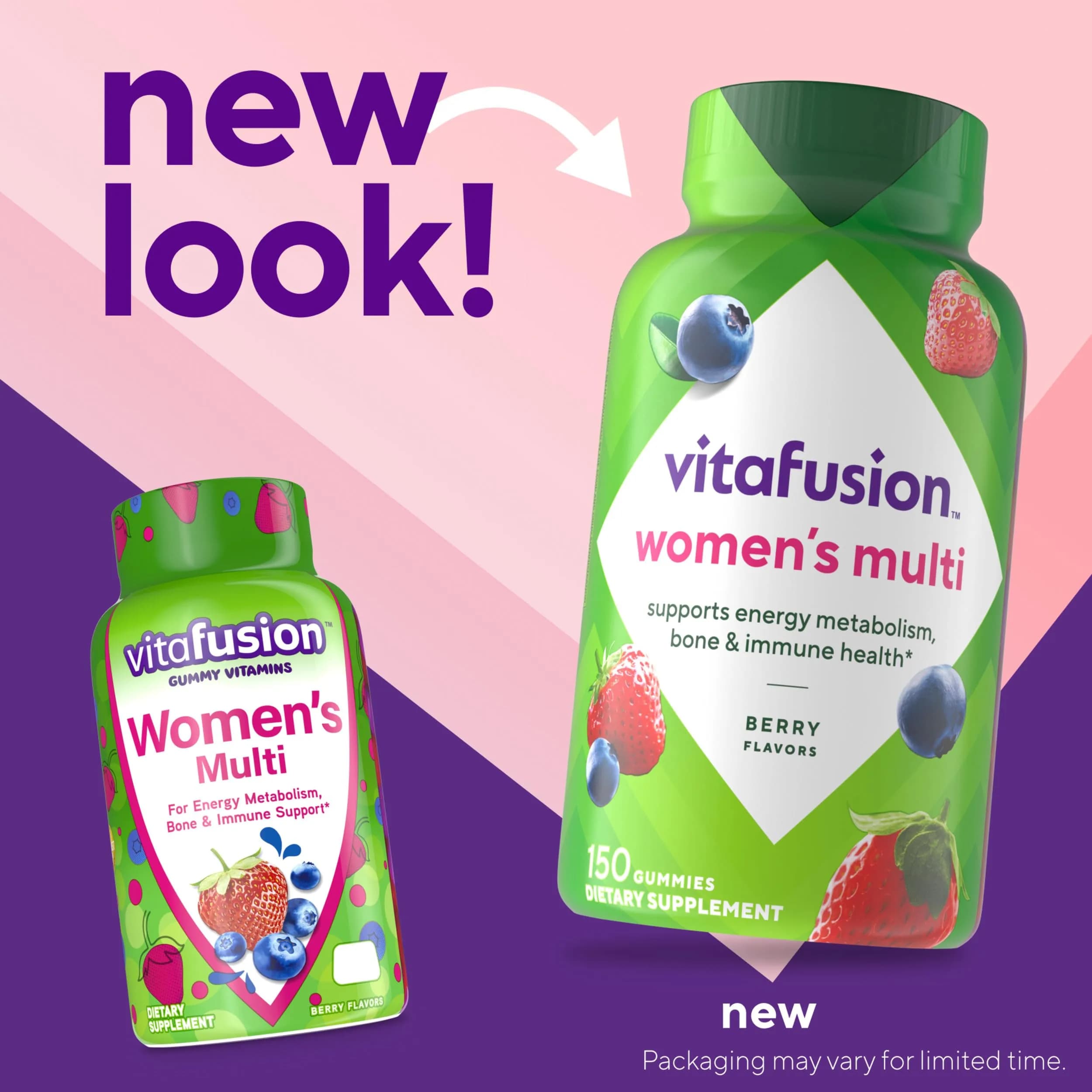 Vitafusion Women's Multivitamin Gummy Berry Flavor | Gluten and Dairy Free Supplement - view 2