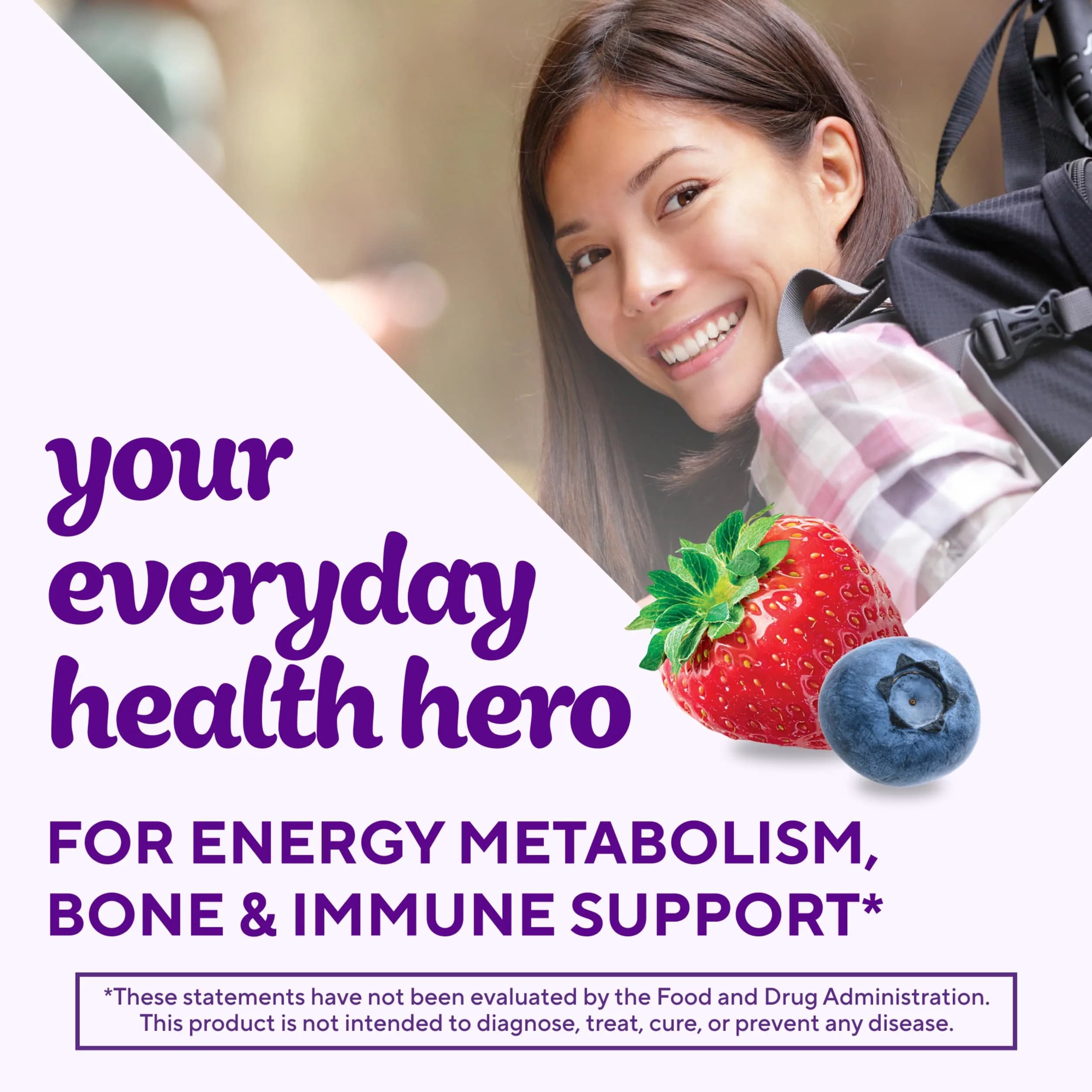 Vitafusion Women's Multivitamin Gummy Berry Flavor | Gluten and Dairy Free Supplement - view 3