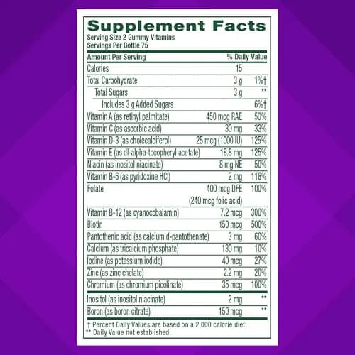 Vitafusion Women's Multivitamin Gummy 150 Count Berry Flavor | Supports Immune Health & Energy Metabolism thumbnail 4