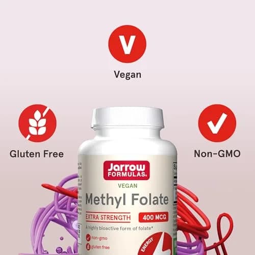 Jarrow Formulas Methyl Folate 400 mcg | Supports Cardiovascular & Neurologic Health (70-120 chars) thumbnail 5