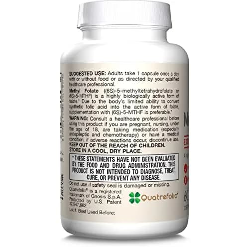 Jarrow Formulas Methyl Folate 400 mcg | Supports Cardiovascular & Neurologic Health (70-120 chars) thumbnail 9