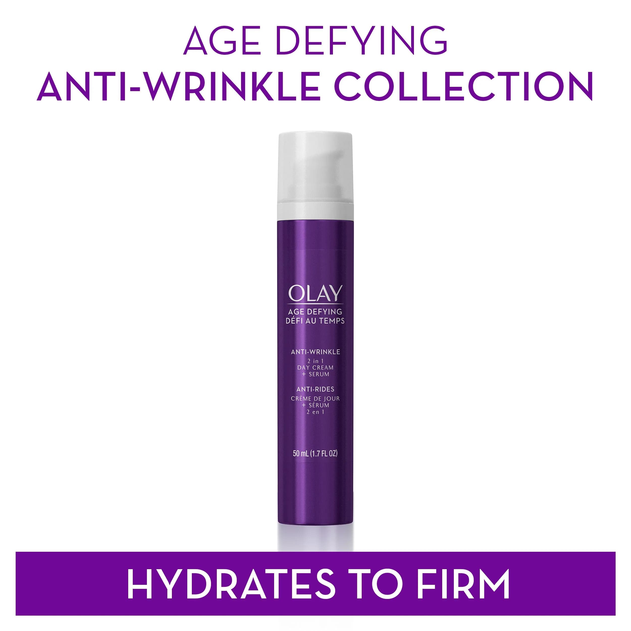 Olay Age Defying 2-in-1 Day Cream Plus Serum with Aloe Vera 50ml (1.7 Fl Oz) | Reduces Fine Lines & Firms Skin - view 4