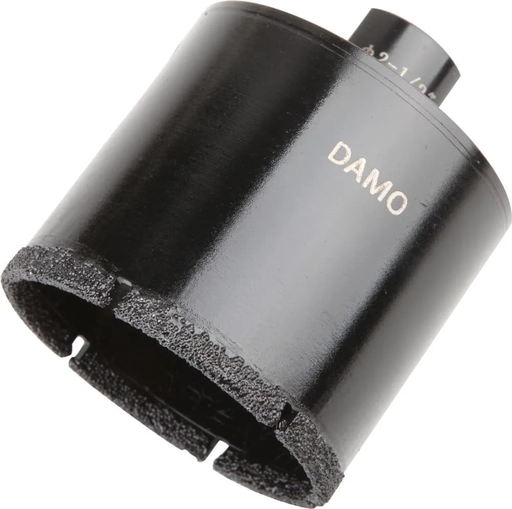 DAMO 3/4 inch Diamond Core Drill Bit for Porcelain, Ceramic, Tile, Quartzite, Granite, Marble, Stone & Brick | 20mm Diameter, Vacuum Brazed Tech — 64mm 2-1/2"