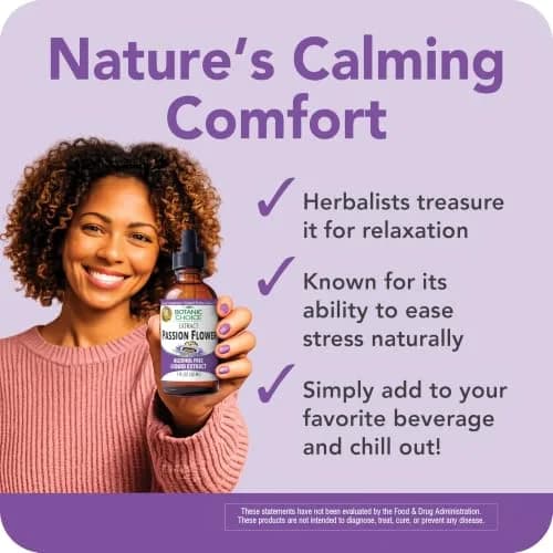 Botanic Choice Passion Flower Liquid Extract, Classic Calming Herb | Alcohol-Free, 1 Fl Oz thumbnail 2