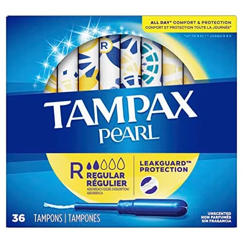 Tampax Pearl Tampons Regular Absorbency Unscented 36 Count | High Performance Protection thumbnail 1