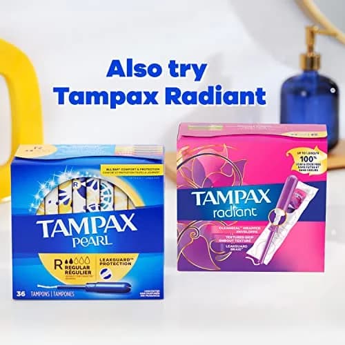 Tampax Pearl Tampons Regular Absorbency Unscented 36 Count | High Performance Protection thumbnail 7