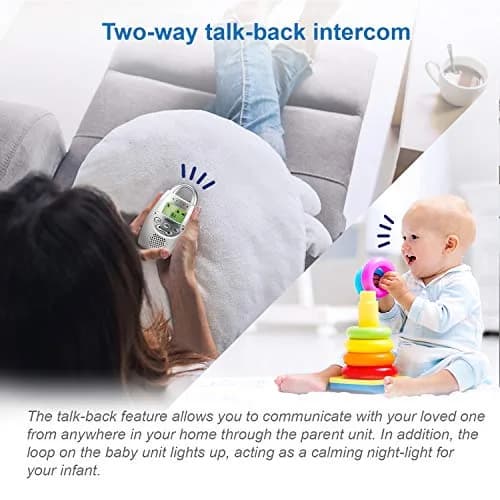 VTech Digital Audio Baby Monitor with 1,000 ft Range | Clear Sound & Night Light thumbnail 7