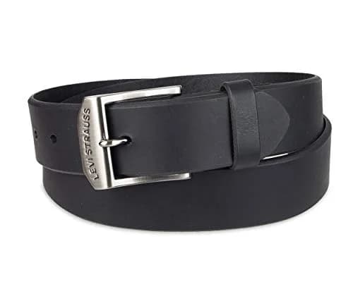 Levi's Men's 100% Leather Belt with Prong Buckle, Black, 48 | Classic Casual Leather Belt for Men thumbnail 2