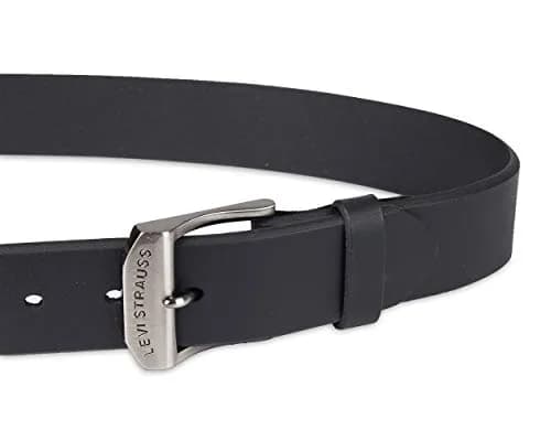 Levi's Men's 100% Leather Belt with Prong Buckle, Black, 48 | Classic Casual Leather Belt for Men thumbnail 3