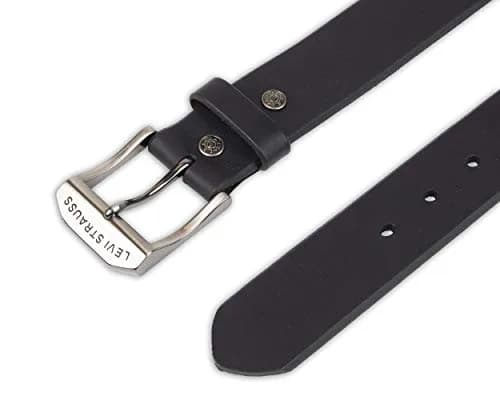 Levi's Men's 100% Leather Belt with Prong Buckle, Black, Size 50 | Classic Casual Leather Accessory thumbnail 4