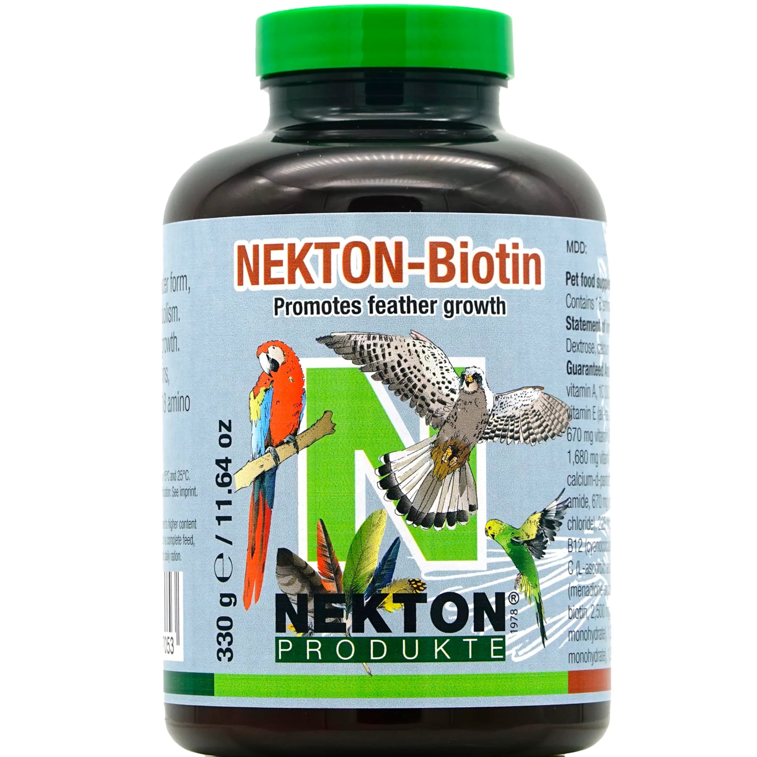 Nekton Biotin Bird Feathering Supplement 330g (11.64oz) | Promotes Healthy Plumage — 330 g