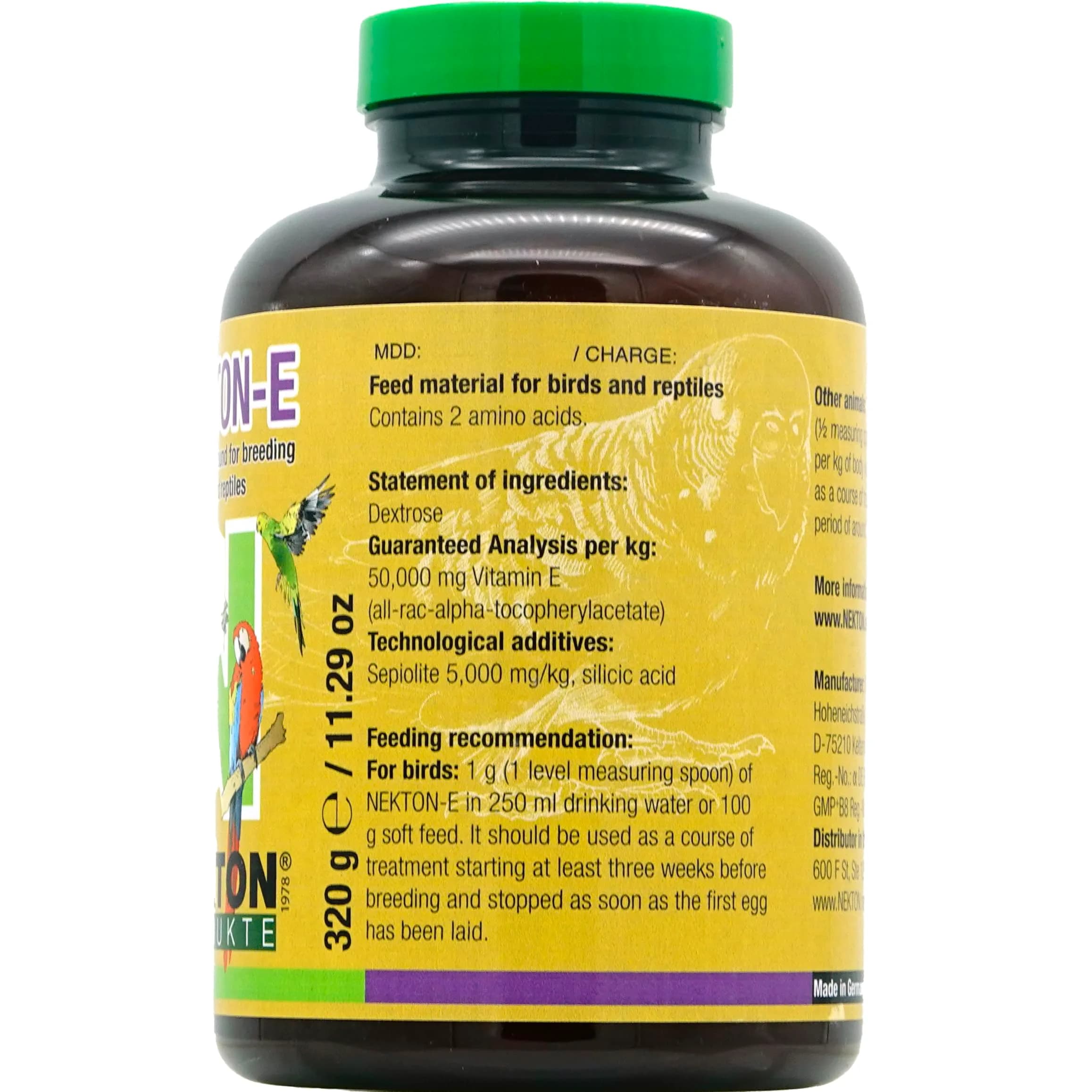 Nekton E Vitamin E Supplement for Birds, 320gm (11.29 oz) | Supports Health & Fertility - view 2