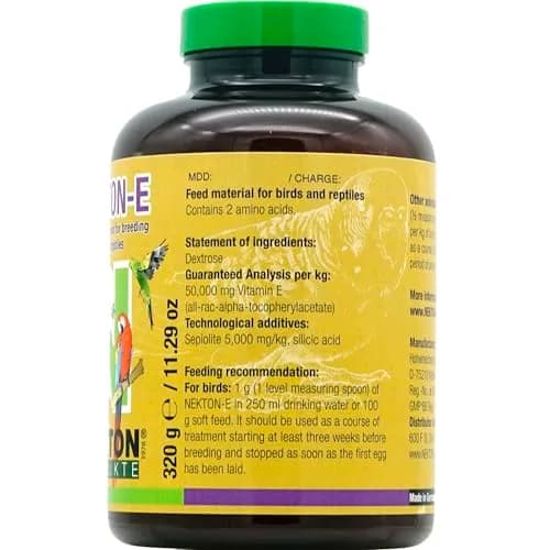 Nekton E Vitamin E Supplement for Birds, 320gm (11.29 oz) | Supports Health & Fertility thumbnail 2