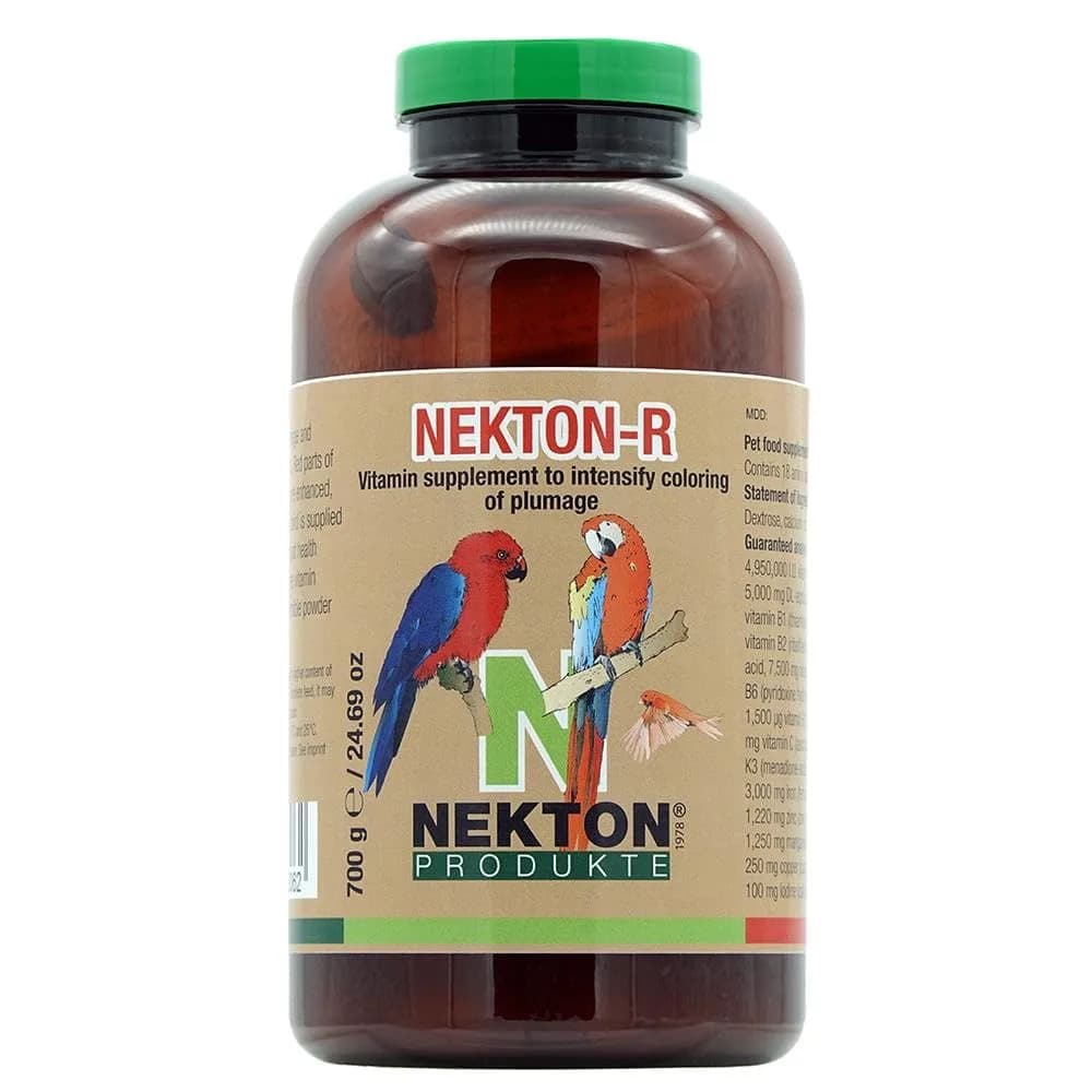 Nekton R Enhances Red Color in Birds, 150g | Supports Vibrant Feathers & Deepens Colors — white with specks
